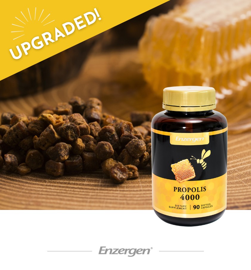 Product image of Propolis 4000mg from KiwiCorp – immune-boosting supplement for cold and flu season.