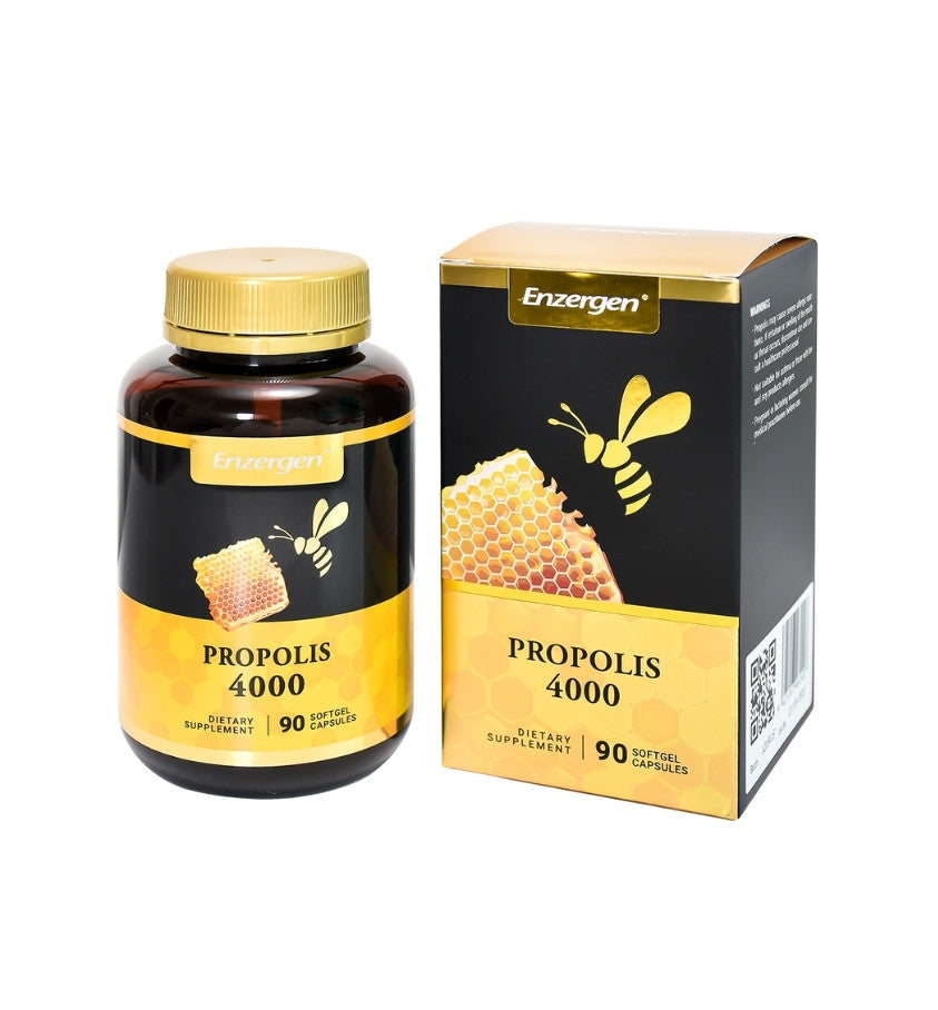 Product image of Propolis 4000mg from KiwiCorp – immune-boosting supplement for cold and flu season.