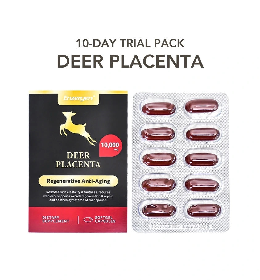 Product image of Deer Placenta 10-Day Trial Pack from KiwiCorp – short-term deer placenta supplement for vitality.