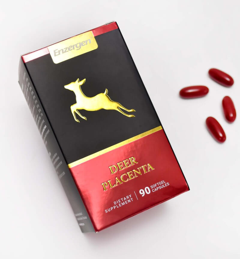 Enzergen Deer Placenta 10000mg supplement for skin health and vitality