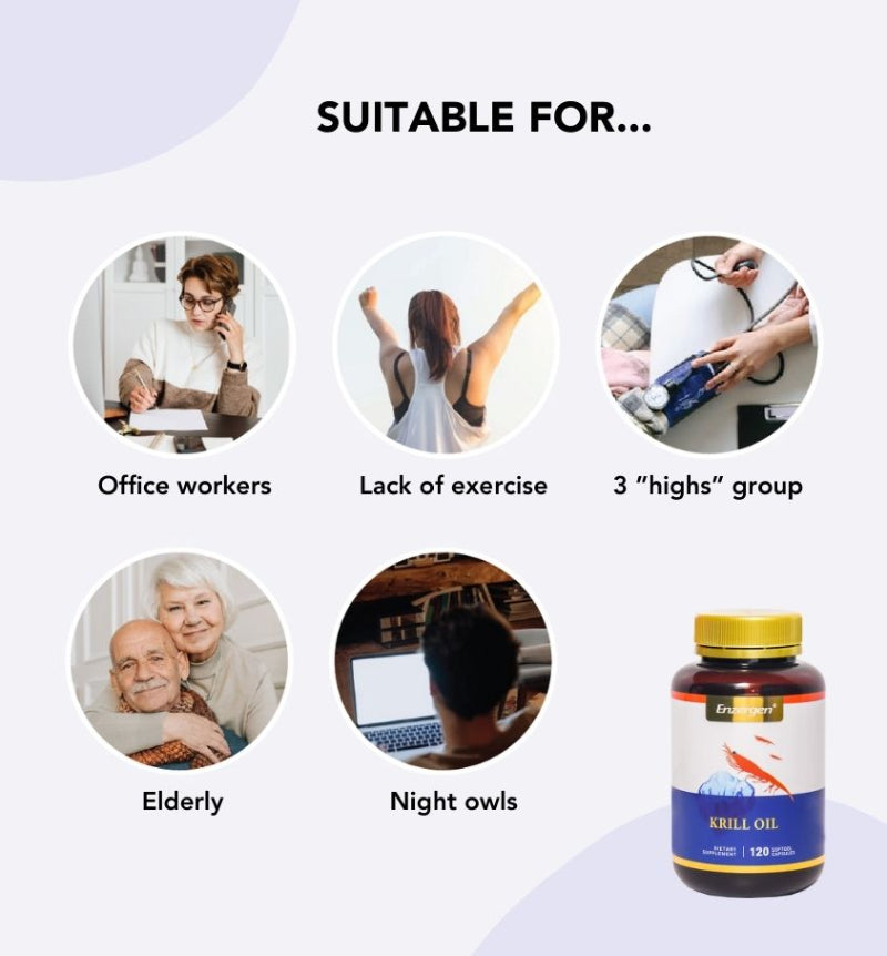 Krill Oil omega 3 supplement for heart, brain and joint health