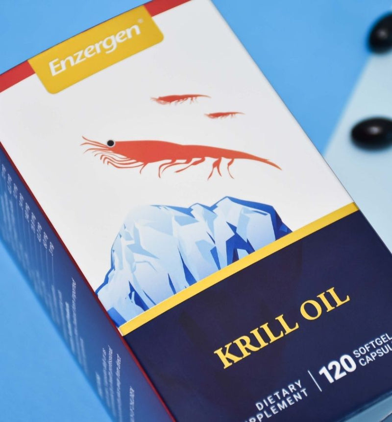 Krill Oil omega 3 supplement for heart, brain and joint health