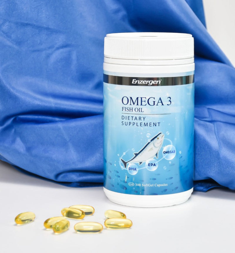 Omega 3 Fish Oil 1000mg with 300 capsules for heart and brain health